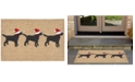 Liora Manne' Liora Manne Front Porch Indoor/Outdoor 3 Dogs Christmas Neutral Area Rug